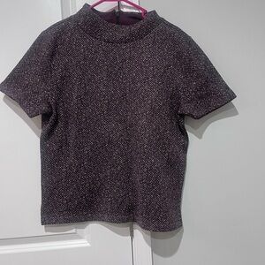 Old Navy Women's Textured Short Sleeve Tee - Dark Purple